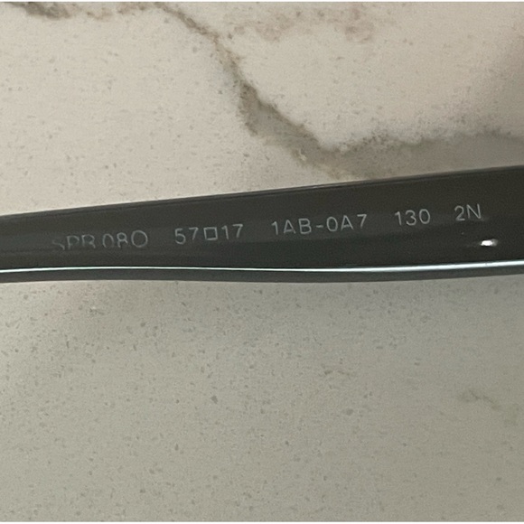 Authentic Rectangle Prada Sunglasses Black/Gray Gradient Lens - Picture 10 of 13